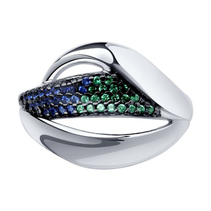 Кольцо с фианитами