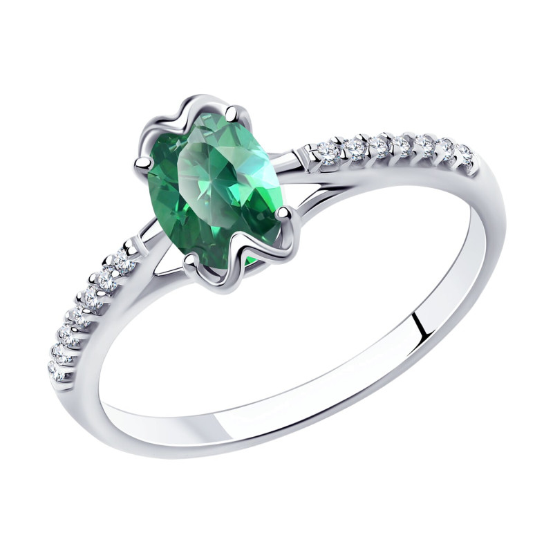 Кольцо с фианитом