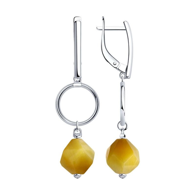 Серьги с тигровым глазом