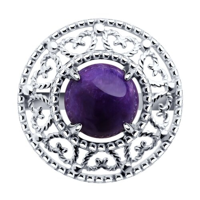 Кольцо с чароитом