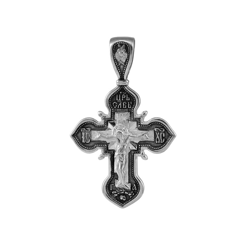 Серебряный крест с чернением