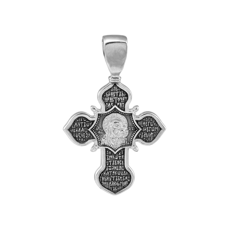 Серебряный крест с чернением