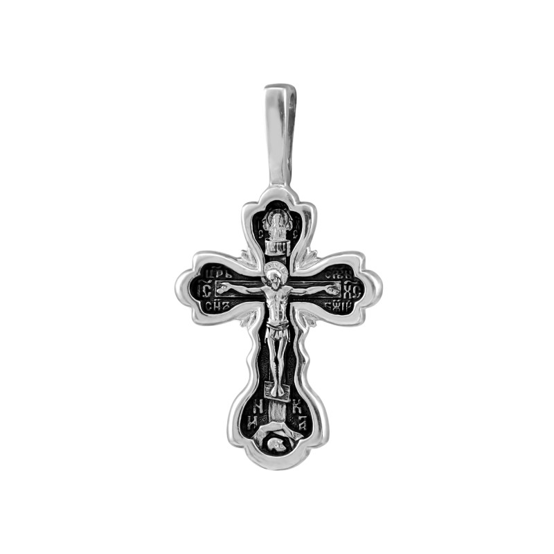 Крест из серебра с чернением