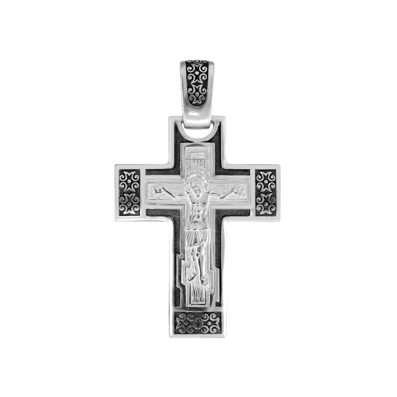 Крест из серебра с чернением