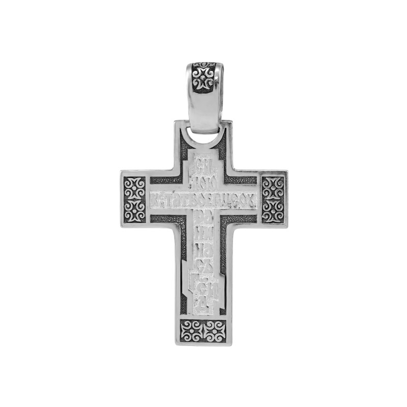 Крест из серебра с чернением