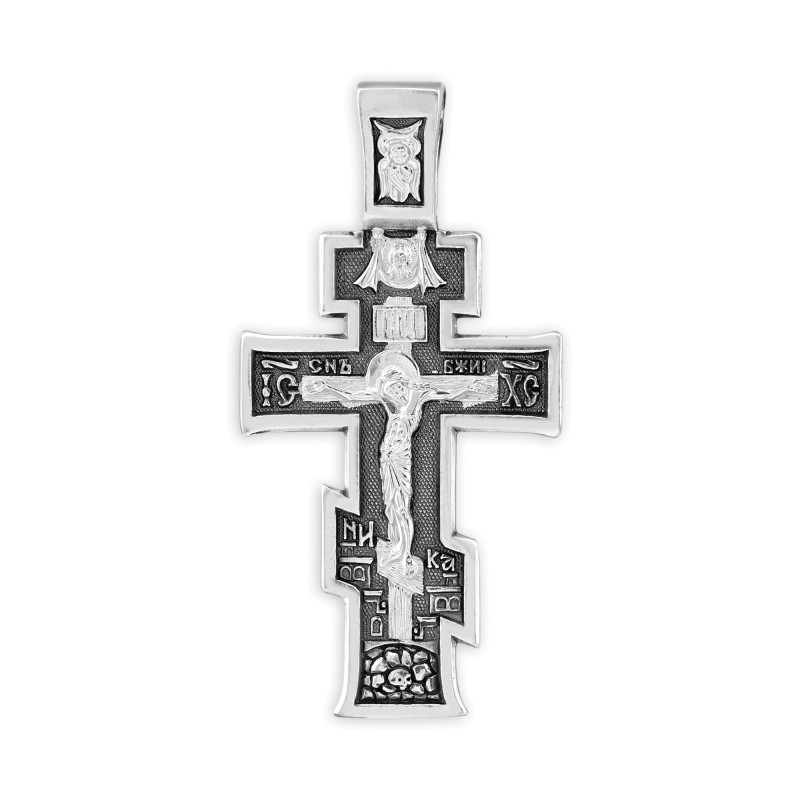 Серебряный крест с чернением