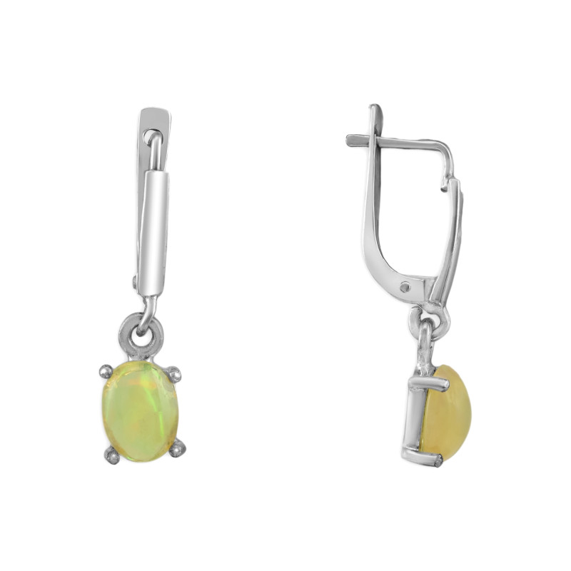 Серебряные серьги с опалами