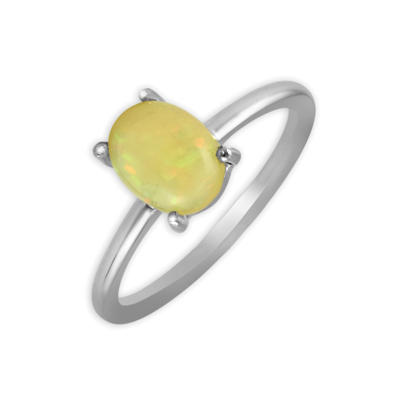 Серебряное кольцо с натуральным опалом