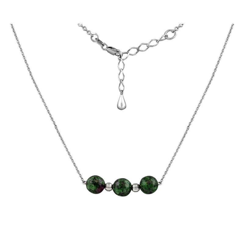 Колье с цоизитом