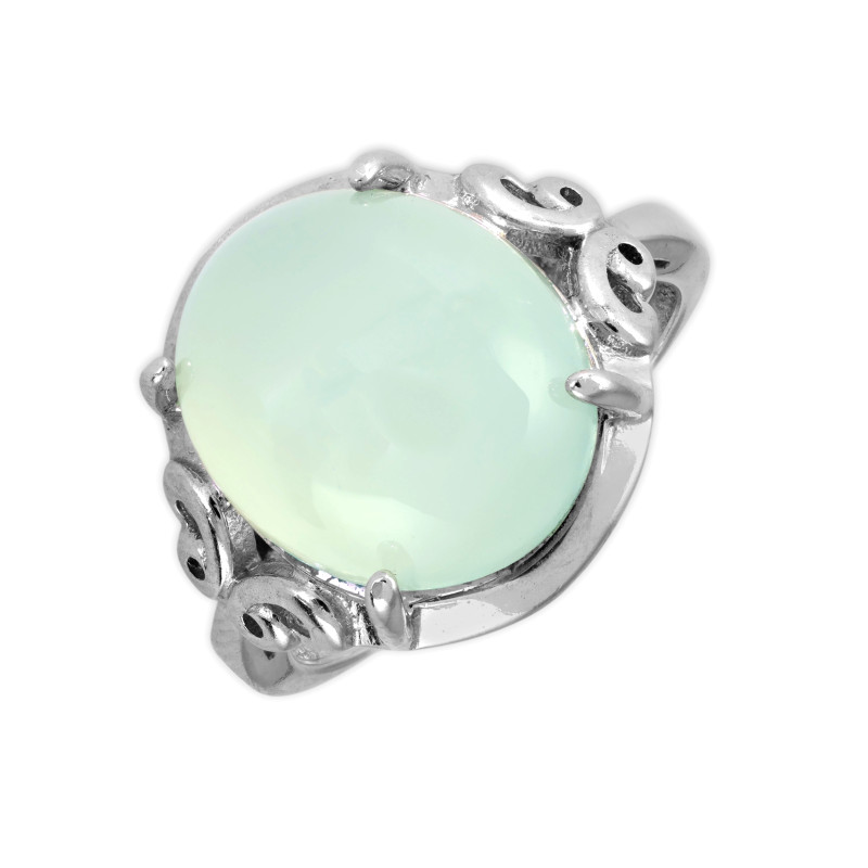 Серебряное кольцо с натуральным халцедоном