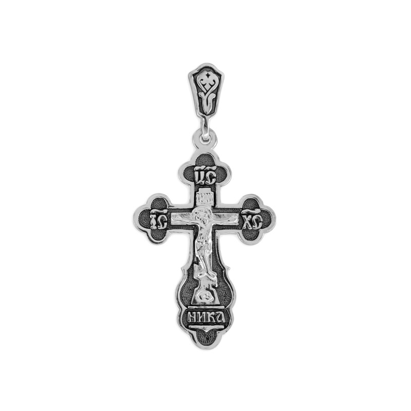 Серебряный крест "Спаси и Сохрани"