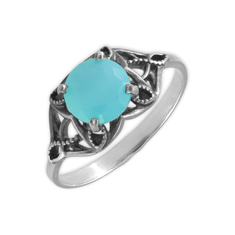 Серебряное кольцо с халцедоном