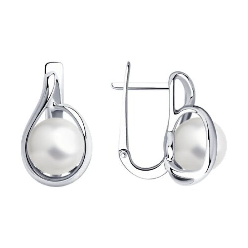 Серьги с жемчугом синтетическим