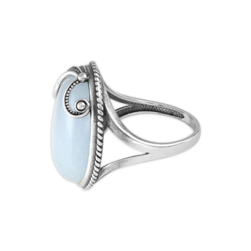 Серебряное кольцо с аквамарином