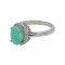 Кольцо из серебра с изумрудом