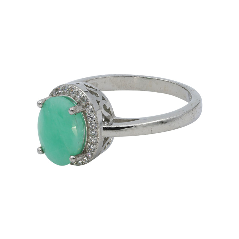 Кольцо из серебра с изумрудом