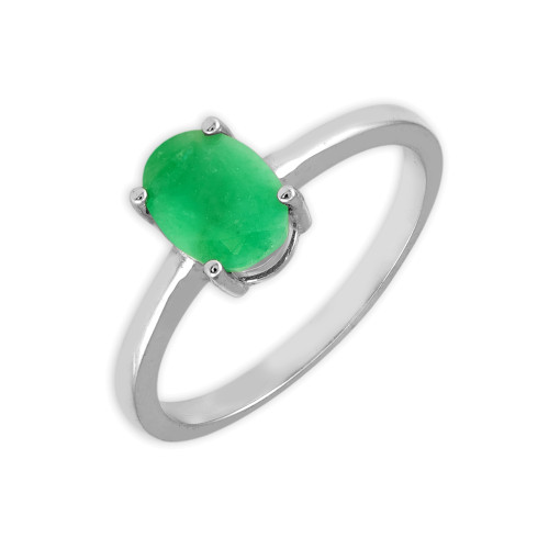 Серебряное кольцо с изумрудом