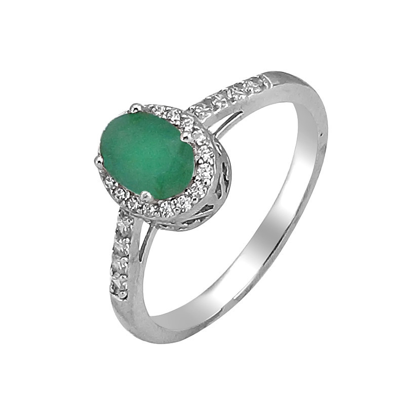 Кольцо с изумрудом
