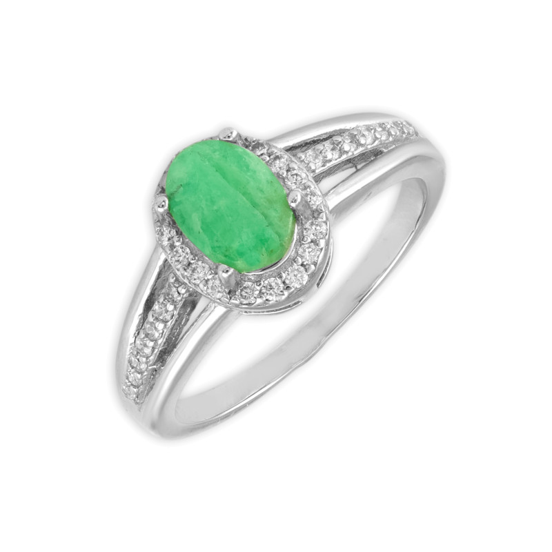 Серебряное кольцо с изумрудом