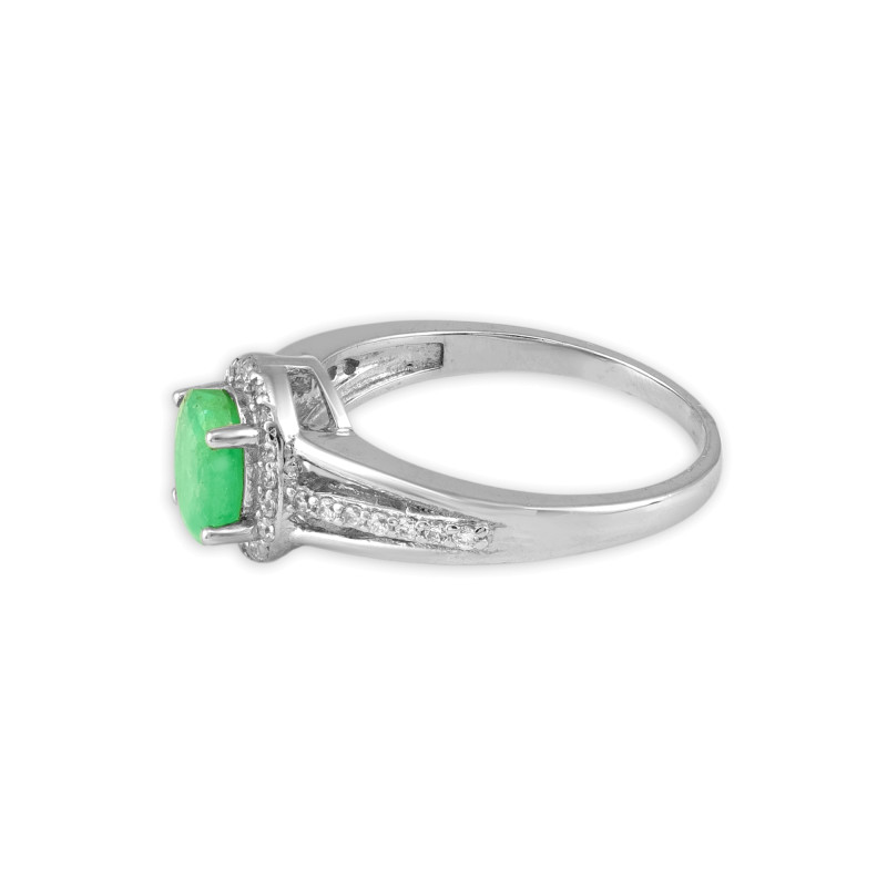 Серебряное кольцо с изумрудом