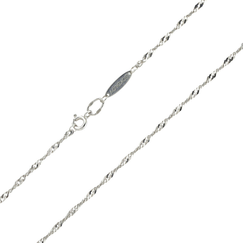 Серебряная цепочка с панцирным плетением