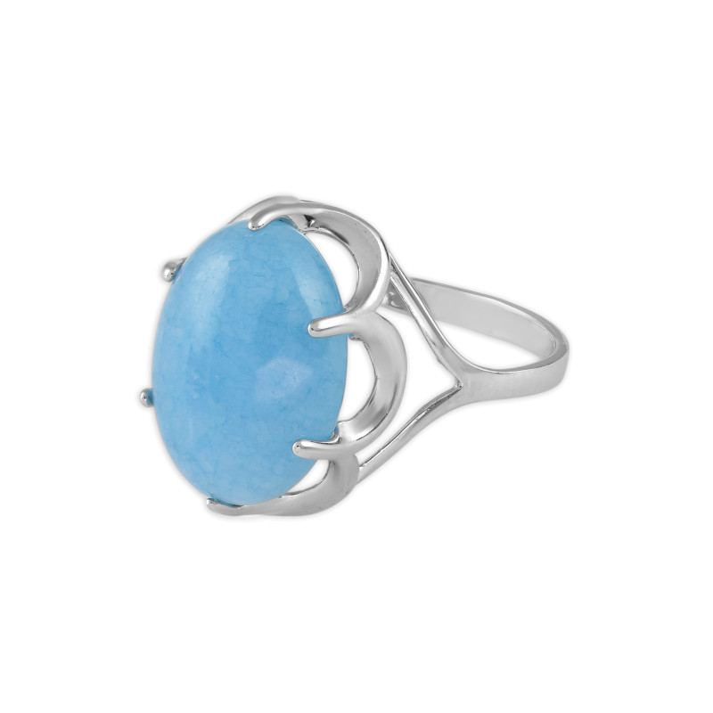Серебряное кольцо с аквамарином