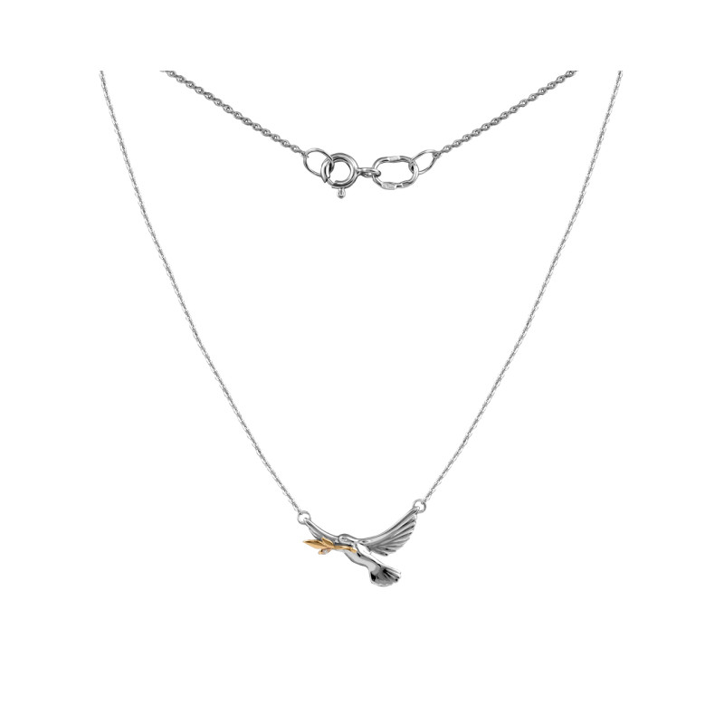 Колье с бриллиантом "Голубь"