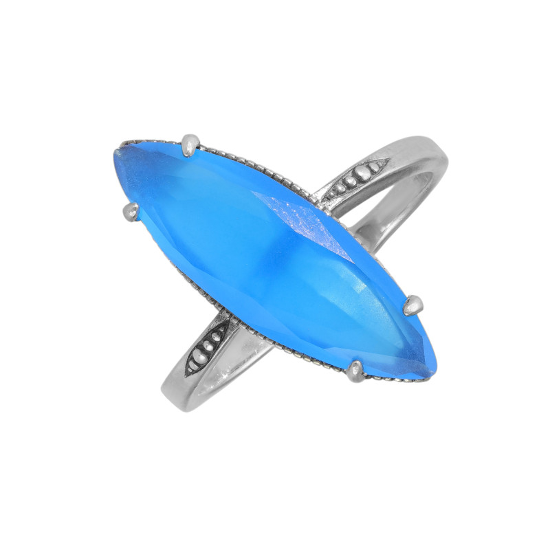 Серебряное кольцо с натуральным халцедоном