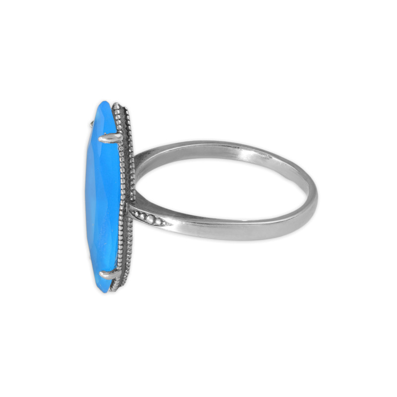 Серебряное кольцо с натуральным халцедоном