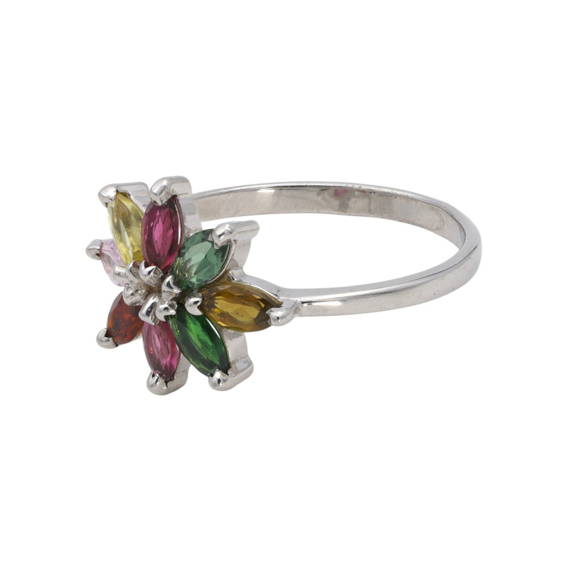 Серебряное кольцо с турмалинами