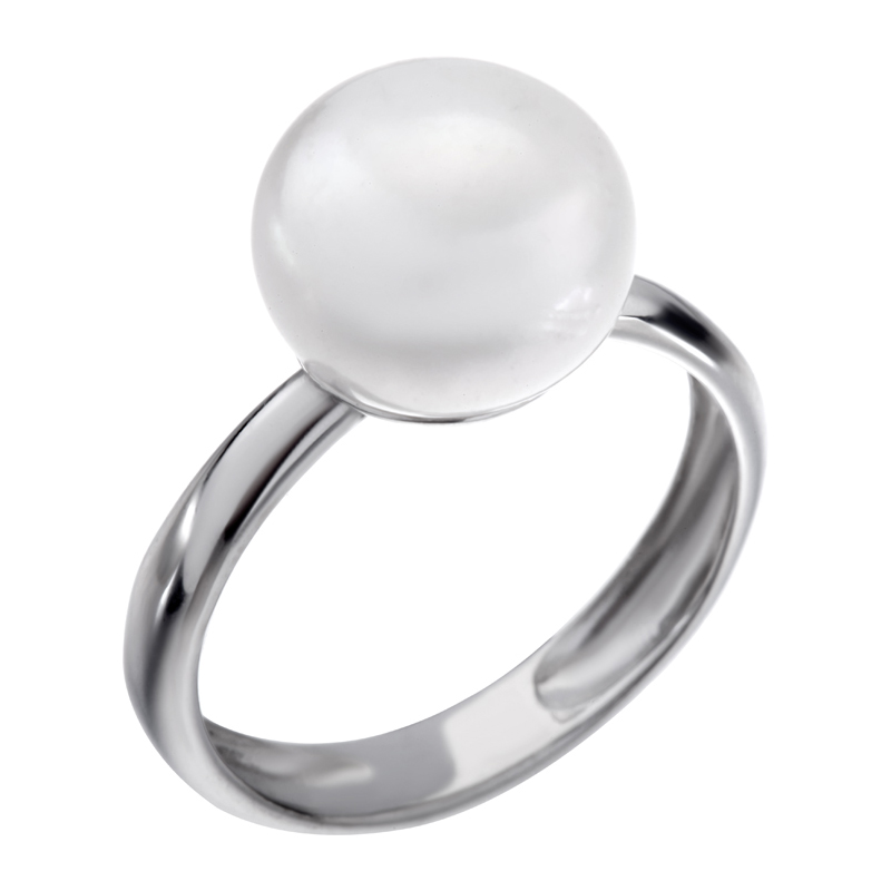 Кольцо серебряное с жемчугом