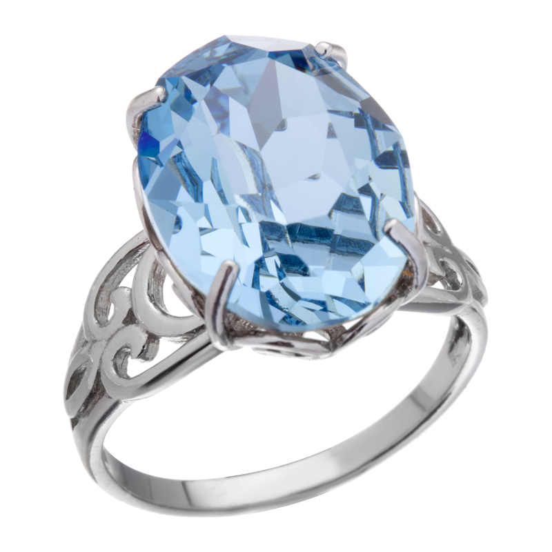 Кольцо с ювелирным кристаллом