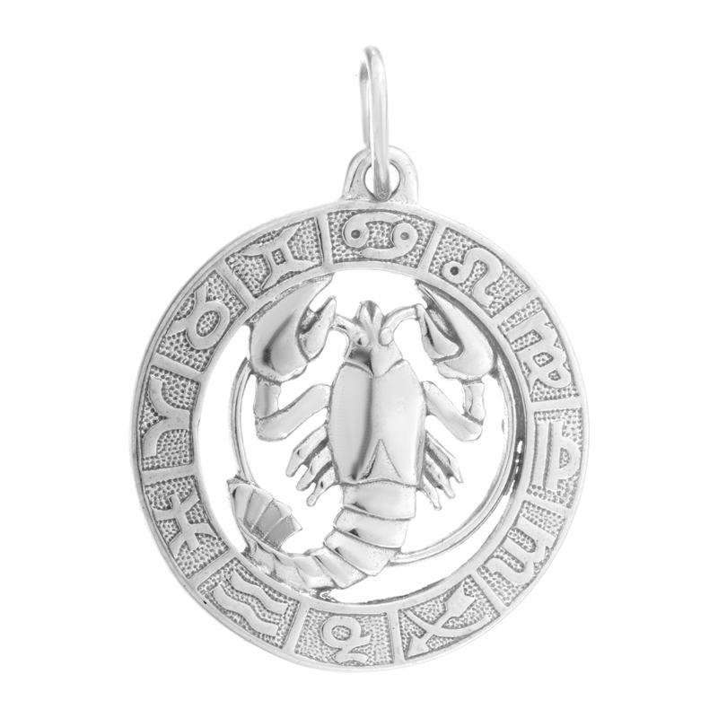 Подвеска серебряная "Рак"