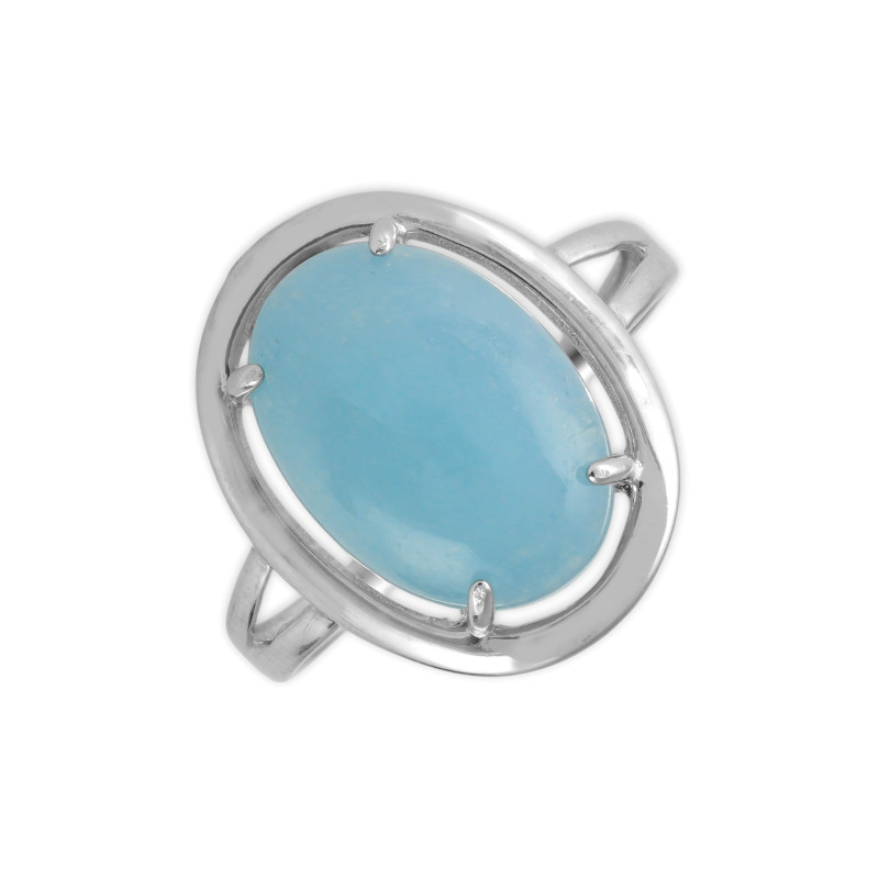Серебряное кольцо с аквамарином