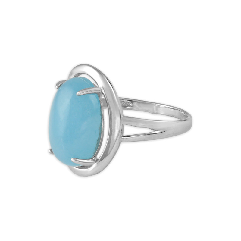 Серебряное кольцо с аквамарином