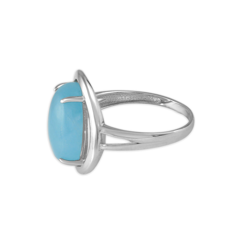 Серебряное кольцо с аквамарином