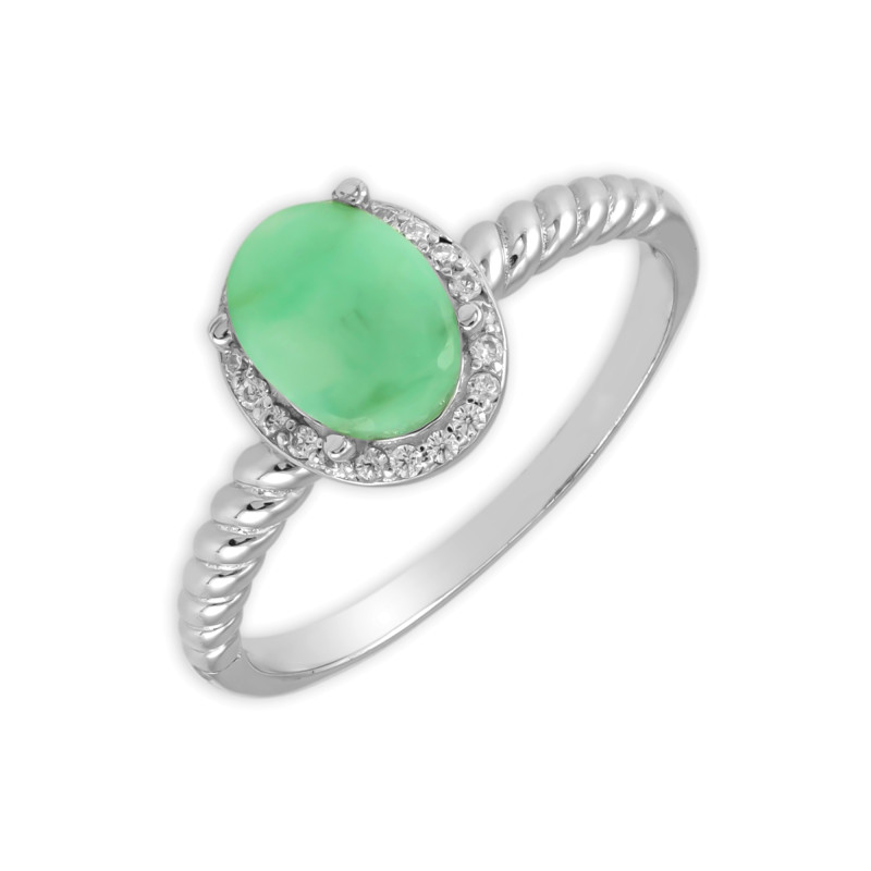 Кольцо из серебра с изумрудом