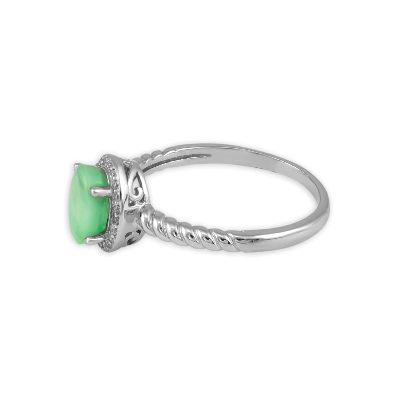 Кольцо из серебра с изумрудом