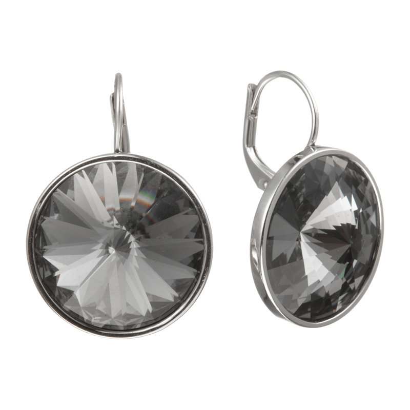 Серьги с ювелирными кристаллами