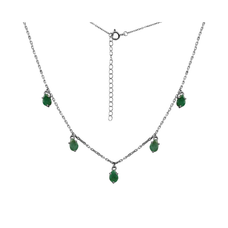 Колье с изумрудами