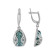 Серебряные серьги с аквамаринами