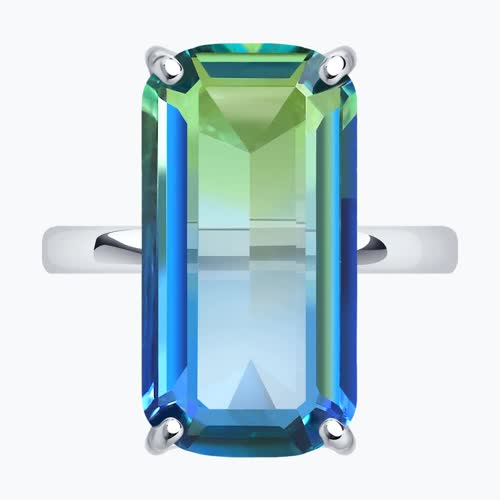 Серебряное кольцо с ситаллом