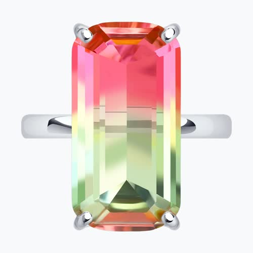 Серебряное кольцо с ситаллом