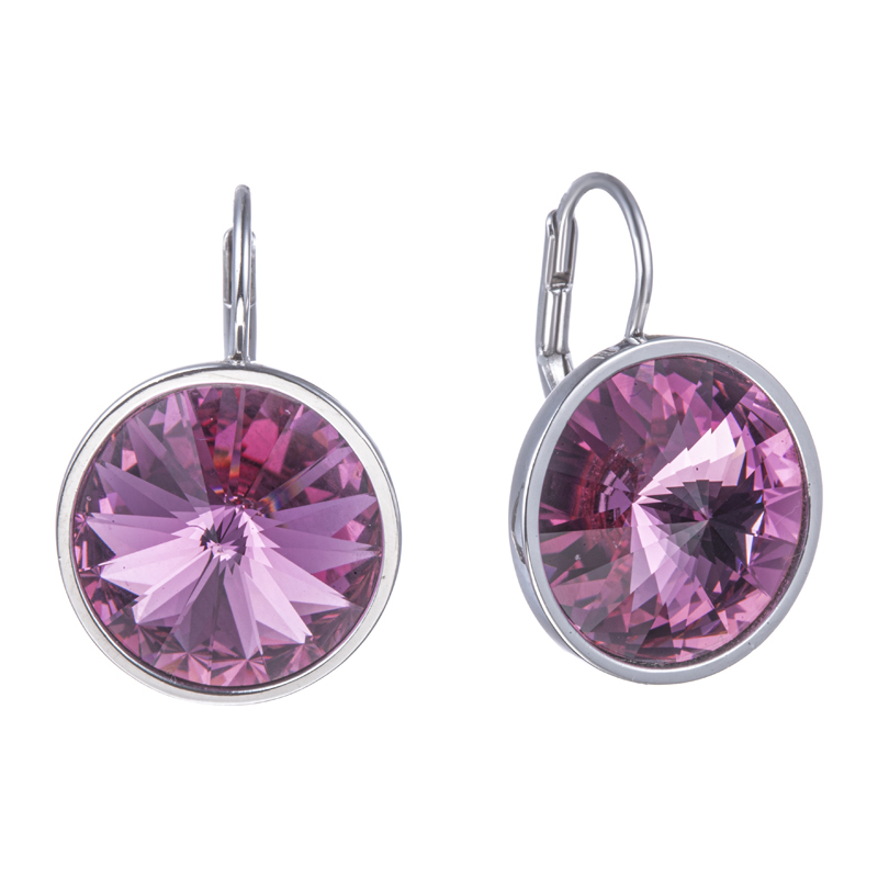 Серьги с ювелирными кристаллами