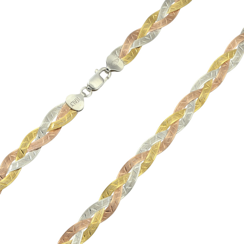 Колье серебряное с позолотой