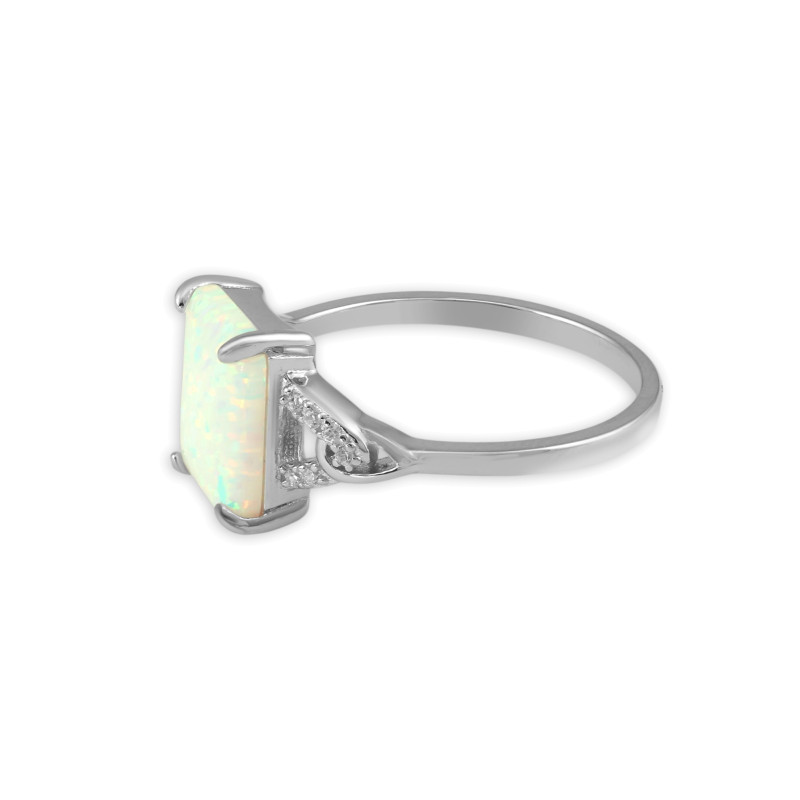 Кольцо сереьряное с опалом