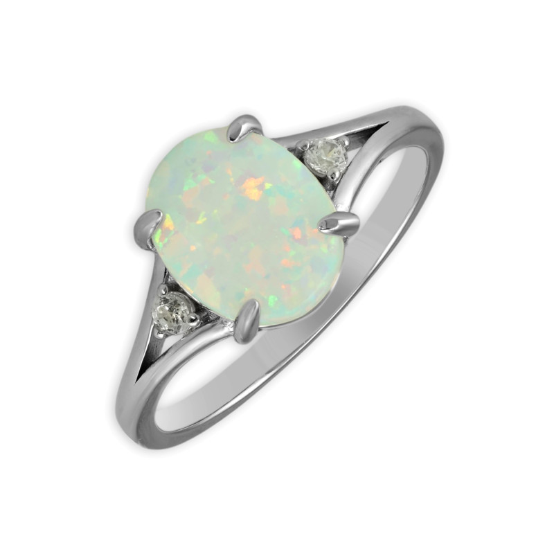 Серебряное кольцо с опалом 