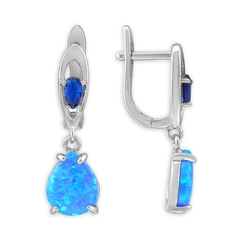 Серебряные серьги с опалами