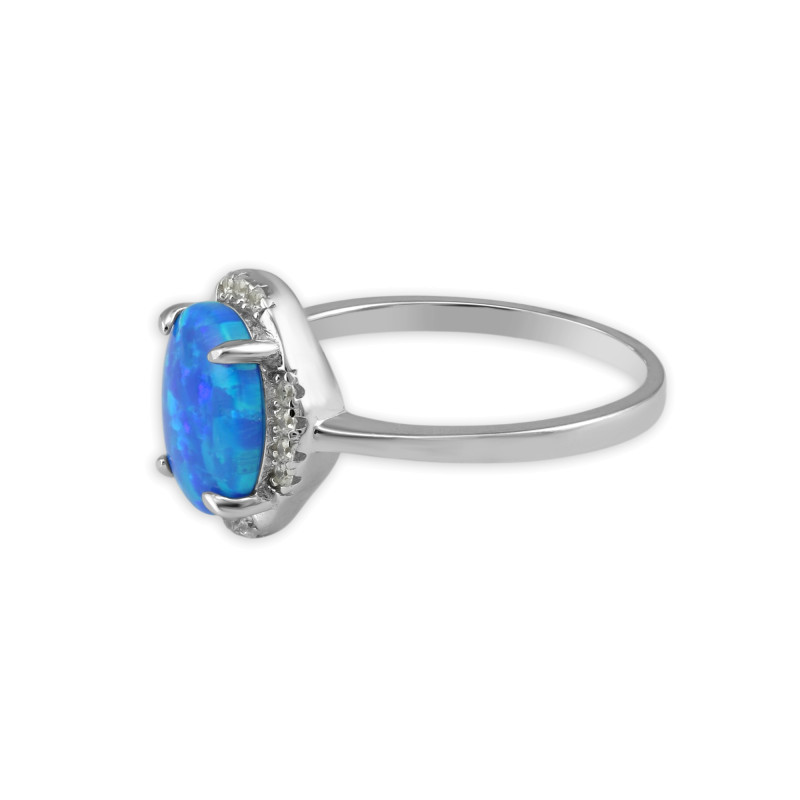 Кольцо из серебра с опалом