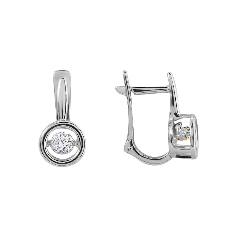 Серьги с фианитами